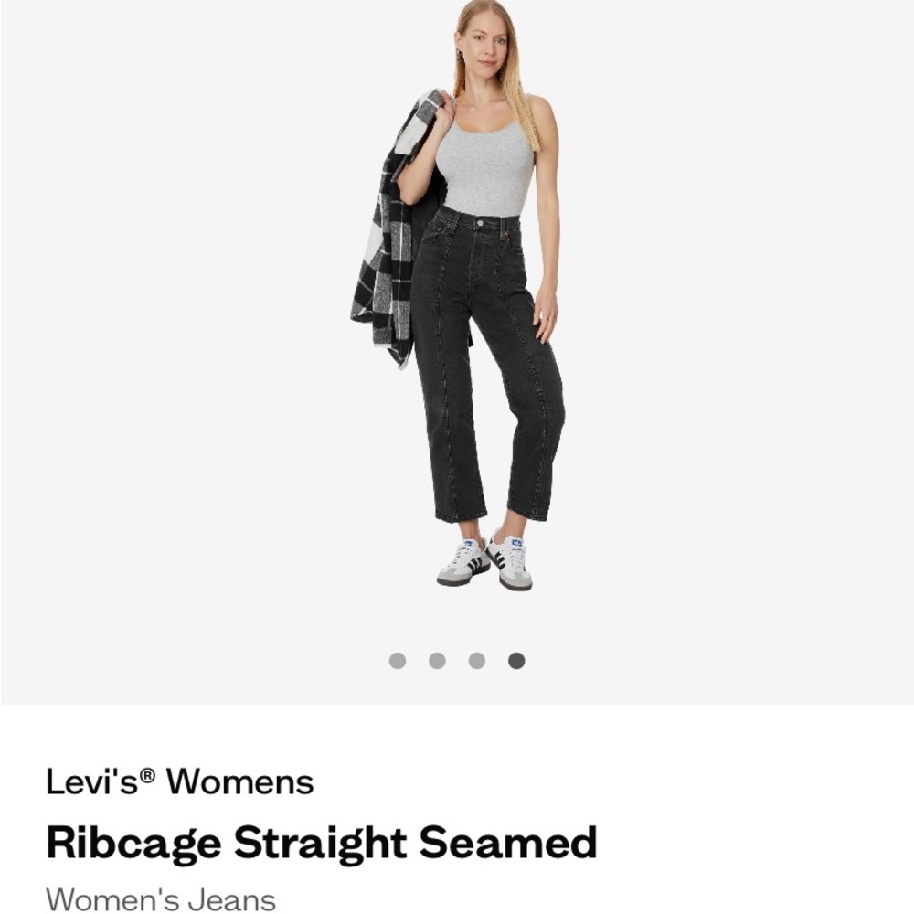 Levi's Women's Ribcage Straight Seamed Jeans - Black NWT
